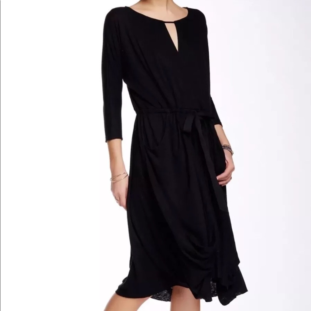 Free People Black Easy Knit Dress Size-M - Picture 1 of 5